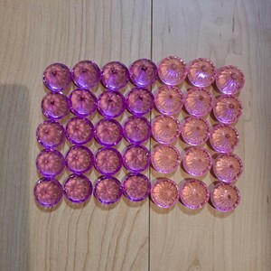 アクリルアイス　ストーン　石　宝石　インテリア　35こ　紫　ピンク