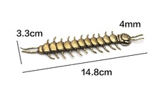 縁起物　ムカデ　百足　可動　オブジェ　置物　真鍮製　金運アップ　商売繁盛　夫婦円満　_画像4