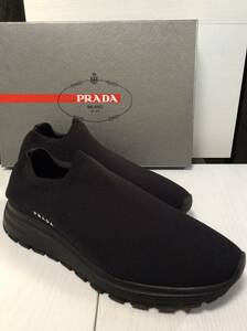 ★早い者勝ち★激安★売切り★送料無料 超美品★ PRADA プラダ 靴ニットシューズソックススニーカー blackソール27.0cm相当 メンズ