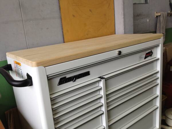 スナップオン 工具箱 ウッドトップ 天板 塗装済 ハンドメイド KRA4008 