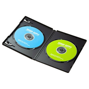 まとめ得 サンワサプライ DVDトールケース(2枚収納・3枚セット・ブラック) DVD-TN2-03BKN x [4個] /l