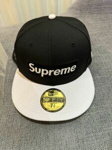 新品未使用 シュプリーム 2-Tone Box Logo New Eraキャップ Supreme 7 5/8 黒 国内オンライン購入