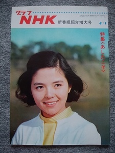 グラフNHK　1968年4月1日号　あしたこそ　藤田弓子、中畑道子、中村俊一、原田清人　思い出アルバム　娘と私　うず潮　おはなはん