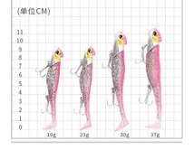ジグヘッドのセット + アピールワーム 23g 6セット ヒラメ マゴチ シーバス タチウオ 青物_画像4