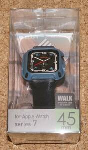 ☆新品☆ELECOM Apple Watch series 7/8 45mm NESTOUT WALK バンパーバンド一体型 スモーキーブルー
