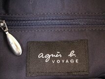 agnes b.【アニエスベー】ナイロン2wayバッグ☆ネイビー×シルバー金具☆リュック☆腕掛け☆ロゴ☆レディース☆_画像6