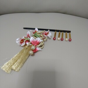 新品 未使用 お正月 入学式 卒業式 成人式 七五三 和装髪 髪飾り かんざし ヘアアクセサリー ゴールド