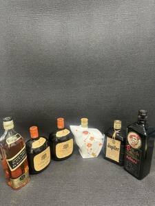 1円~ 開栓 6本 ジョニー ウォーカー サントリー SUNTORY VERY RARE OLD ローヤル 干支ボトル ジュピター ブラックニッカ 古酒 目減り U07