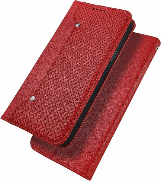 SONY Xperia XZ スマートフォンケース　手帳型ケース　赤