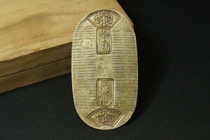 (940)収集家旧蔵品!日本古銭 天保小判金 保字小判 背保極印有り裏面刻印沙東◆真正品◆ 古14 天保8年~安政5年 金貨古鋳貨幣mi