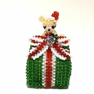 クリスマスプレゼント　サンタクロース　ビーズドール　Christmas Santa Claus Xmas bead doll Amigurumi 編みぐるみ　うさぎ