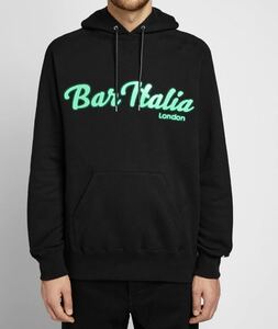 【超美品人気完売モデル】SACAI BAR ITALIA パーカー フーディー 黒 2 サカイ 人気モチーフ 藤原ヒロシ着用モデル