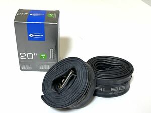 【送料無料特価】20インチ米式チューブ Schwalbe AV7 20×1.50-2.40 バルブ長40mm 新品2個セット《ETRTO406》