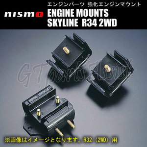 NISMO REINFORCED ENGINE MOUNTS 強化エンジンマウント11220-RS585/11320-RSR40 スカイラインR34 2WD RB20DE/RB25DE(T) HICAS無及びMT車用