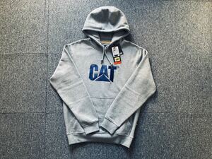 [US:M] Caterpillar Trademark Hooded Sweatshirt キャタピラー CAT プルオーバー フーディー スウェット パーカー グレー