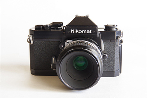 ■ニコマート NIKOMAT FT2 レンズ Micro-Nikkor 55mm 1:3.5 黒 フィルムカメラ 一眼レフカメラ■