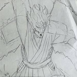 ナルト 大判原画　3枚セット　スサノオ／Cel Genga　セル画