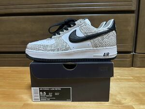 超絶 エアフォース1 ロー レトロNIKE AIR FORCE 1 LOW RETRO ココア スネークスキン SNAKE SKIN ヘビ柄 白蛇 845053 104 US9.5 27.5cm新品