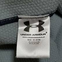 【美品】◎ UNDER ARMOUR アンダーアーマー/ 長袖 ワンポイント刺繍ロゴ ハイネック シャツ インナー 裏起毛 　SIZE： M　ネイビー_画像7