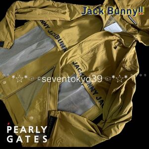 本物 新品 38494126 PEARLY GATES パーリーゲイツ/ジャックバニー 6(サイズLL)超人気 4wayストレッチ 撥水ブルゾン フーディー 