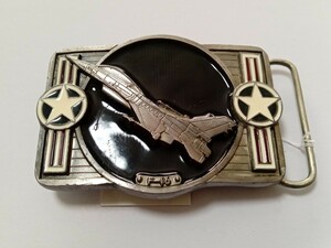 バックル　 F 16戦闘機　 209.7g　 8×6cm　ベルト幅 45mm 対応　C & J　アメリカ　 USA　 バックル メーカー/ ＣＪ ＢＵＣＫＬＥ