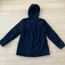 PETIT BATEAU プチバトー購入 ロゴ刺繍入りキッズダッフルコート 紺色ネイビー 12ans152cm 150サイズ相当 未着用タグ付き 防寒 冬服_画像2