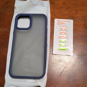 511h0416　TORRAS 半透明 iPhone 12 用ケース iPhone 12 Pro 用ケース 衝撃吸収マット感 ストラップホール付き ブルー