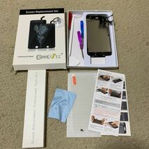 511t1131☆ WIMIUS iPhone5　修理用フロントパネル（フロントガラスデジタイザ） タッチパネル 液晶パネルセット 修理工具付きブラック_画像1