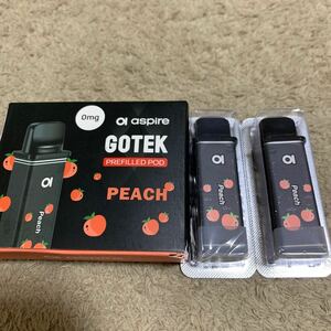 511t2526☆ GOTEK】ASPIRE GOTEK X 交換用 POD 充填済み アスパイア 純正 抵抗値 0.8Ω プレフィルド ポッド(ピーチ)