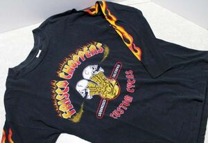 80s古着★長袖Tシャツ★FRISCO CHOPPERS -T SHIRT★バイカー ハーレー Biker Harley ロカビリー ビンテージ ROCKABILLY ROCK N ROLL