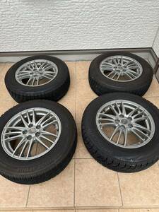 BRIDGESTONE ECO FORME エコフォルム アルミホイール スタッドレスタイヤ 4本セット 5穴 PCD100 BRIDGESTONE 195/65R15 