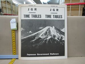 7150　AS 希少品 英語版 鉄道時刻表 JGR CONDENSED TIME TABLES 1947年 国鉄