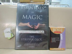 7492　未開封 DVD・カードセット ESSENTIALS IN MAGIC THE STRIPPER DECK ストリッパーデック 手品 マジック