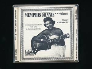 ☆MEMPHIS MINNIE☆VOLUME 1 (1935)☆Complete Recorded Works 1935-1941 In Chronological Order☆1991年☆RST RECORDS BDCD-6008☆