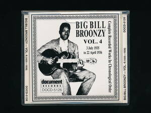 ☆BIG BILL BROONZY☆VOL.4 (1935-1936)☆Complete Recorded Works In Chronological Order☆1992年☆DOCUMENT RECORDS DOCD-5126☆