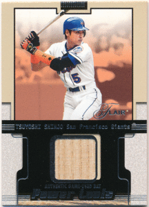 新庄剛志 MLB 2002 Fleer Flair Power Tools Authentic Game-Used Bat バットカード Tsuyoshi Shinjo