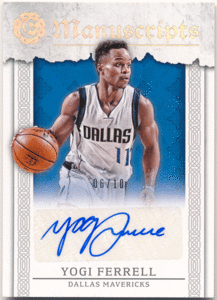 Yogi Ferrell NBA 2016-17 Panini Excalibur Manuscripts Holo Gold RC Rookie Signature Auto 10枚限定 ルーキーオート ヨギ・フェレル