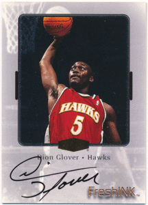 Dion Glover NBA 1999-00 Flair Showcase RC Rookie Fresh Ink Signature Auto 直筆サイン ルーキーオート ディオン・グローバー