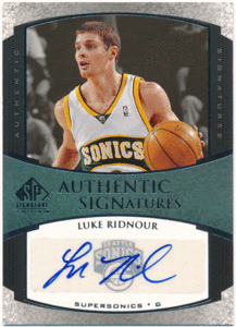 Luke Ridnour NBA 2005-06 UD SP Signature Edition Authentic Auto 直筆サイン オート ルーク・リドナー