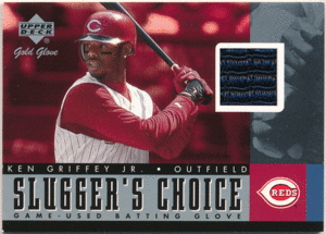 Ken Griffey Jr. MLB 2001 UD Gold Glove Slugger's Choice Game-Used Batting Glove グローブカード ケン・グリフィー・ジュニア