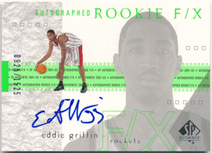 Eddie Griffin NBA 2001-02 Upper Deck SP Authentic RC Rookie F/X Auto 1525枚限定 ルーキーオート エディ・グリフィン