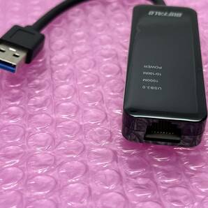 ★★送料無料★★美品 BUFFALO 有線LANアダプター LUA4-U3-AGTE-BK 黒[Giga Type-A USB3.0対応 LANポートのないゲーム機やパソコンに]の画像3