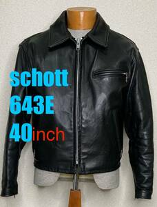 良品⑤schott【40】643Eライナー付米国製 シングルライダース◇牛革ジャン ハーレーgpz