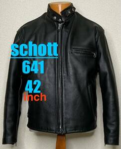 良品④schott【42】 641米国製 シングルライダース◇牛革ジャン ハーレーgpz