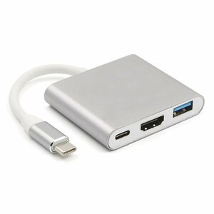 USB Type c HDMI 3in1 Type-Cアダプター usb タイプc ４K 解像度 usb-c hdmi type c ハブ 変換アダプター type-c 変換 USB 充電 パソコン