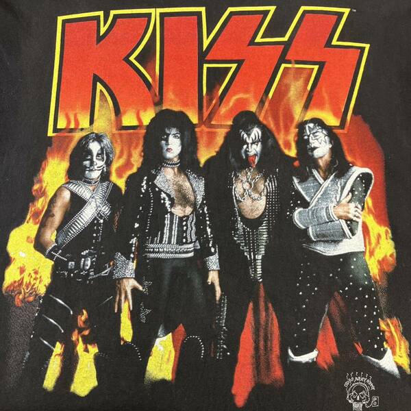 usa製　90s 90年　kiss キッス　バンド　tシャツ ヴィンテージ　size:L 1996年　コピーライト　バンドT ロック　ブラック　ビンテージ　黒