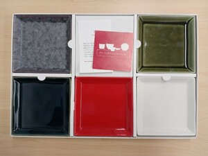 ★★【新品未使用】クニエダヤスエ　STYLE　和の器　角皿　小皿　5個セット★★