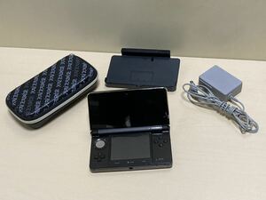 動作品! Nintendo ニンテンドー 3DS CTR-001 本体・充電器・ポーチセット コスモブラック ※タッチペン欠品 レターパックプラスにて発送