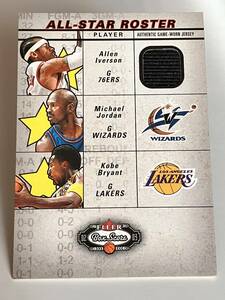 ★ MICHAEL JORDAN/KOBE BRYANT/ALLEN IVERSON ★ 2002-03 FLEER BOX SCORE [ ALL-STAR ROSTER JERSEY ] ★ ジョーダン