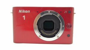 ★ハローカメラ★7359 Nikon 1 J1 / 赤：レッドボディのみ (1010万画素) 撮影.録画.再生OK (動作品) 1円スタート即決あり